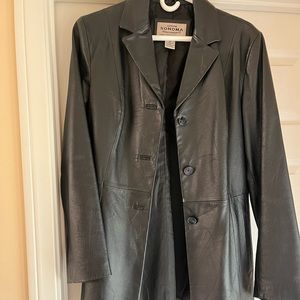 Genuine leather blazer/coat